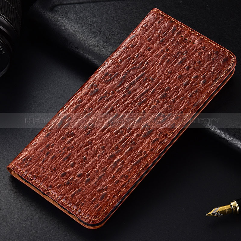 Coque Portefeuille Livre Cuir Etui Clapet H15P pour Samsung Galaxy A30 Marron Plus