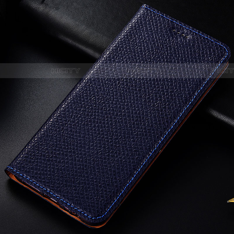 Coque Portefeuille Livre Cuir Etui Clapet H15P pour Samsung Galaxy F23 5G Bleu Plus