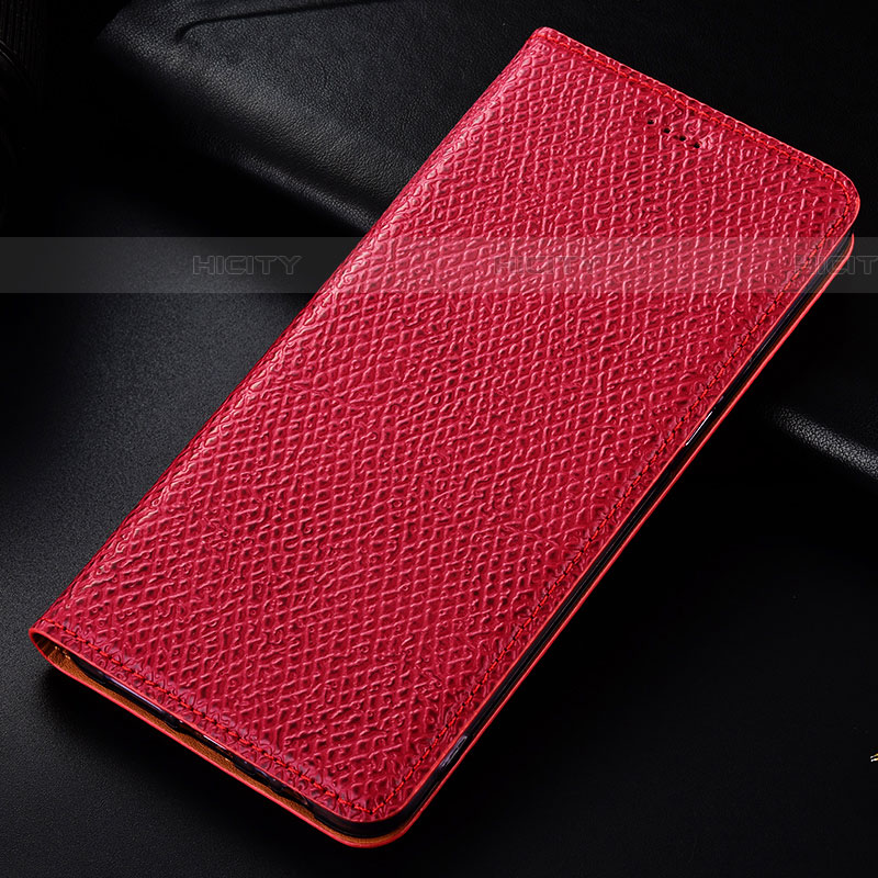 Coque Portefeuille Livre Cuir Etui Clapet H15P pour Samsung Galaxy F52 5G Rouge Plus