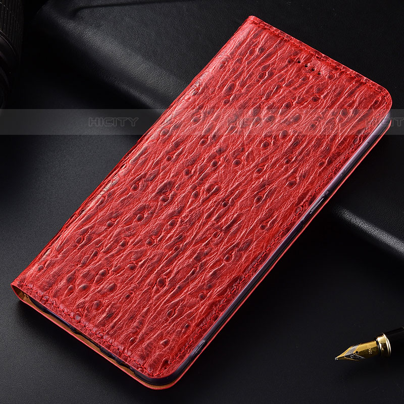 Coque Portefeuille Livre Cuir Etui Clapet H15P pour Samsung Galaxy F62 5G Rouge Plus