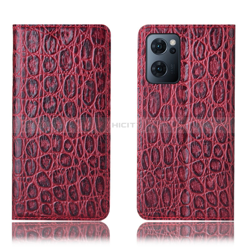 Coque Portefeuille Livre Cuir Etui Clapet H16P pour OnePlus Nord CE 2 5G Rouge Plus