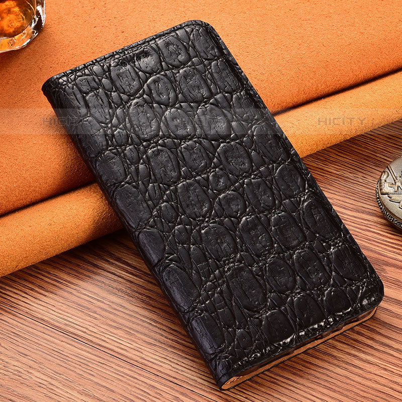 Coque Portefeuille Livre Cuir Etui Clapet H16P pour Oppo A11s Noir Plus