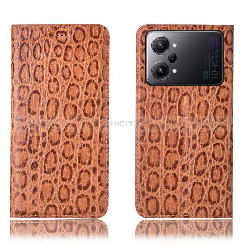 Coque Portefeuille Livre Cuir Etui Clapet H16P pour Oppo K10 Pro 5G Brun Clair Plus