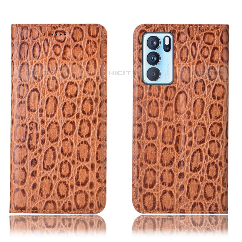 Coque Portefeuille Livre Cuir Etui Clapet H16P pour Oppo Reno6 Pro 5G India Plus