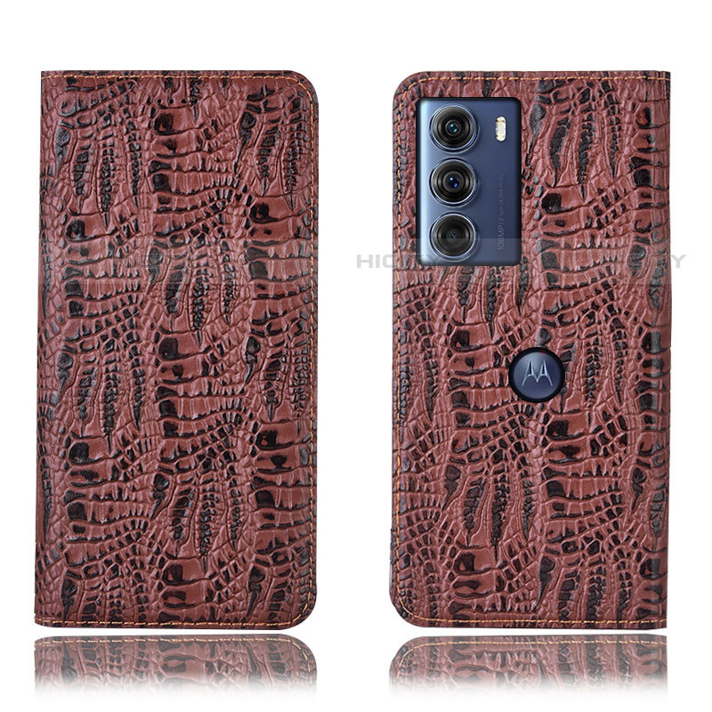 Coque Portefeuille Livre Cuir Etui Clapet H17P pour Motorola Moto Edge S30 5G Marron Plus