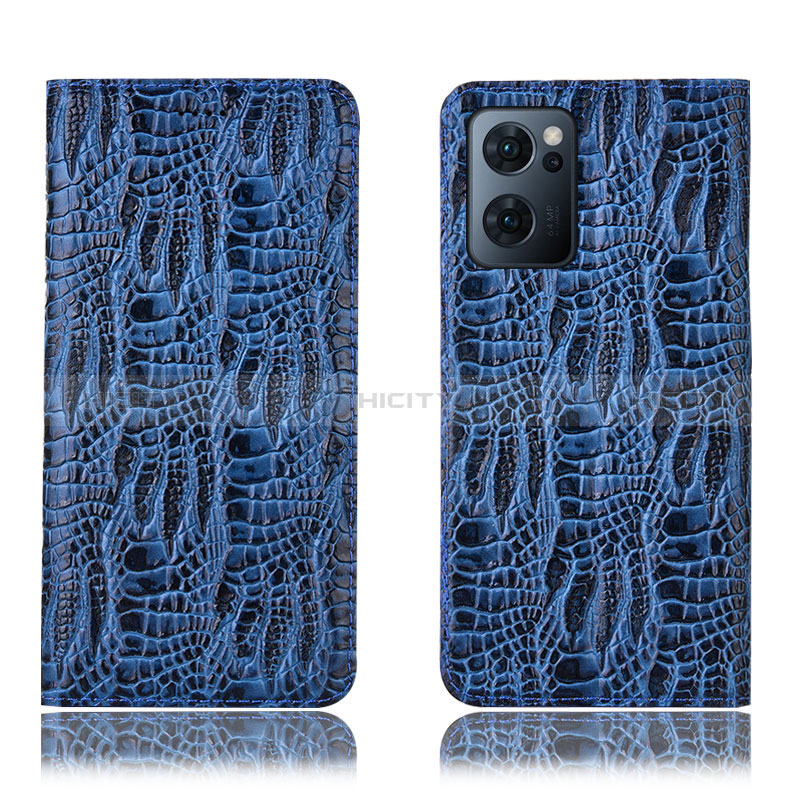 Coque Portefeuille Livre Cuir Etui Clapet H17P pour OnePlus Nord CE 2 5G Bleu Plus