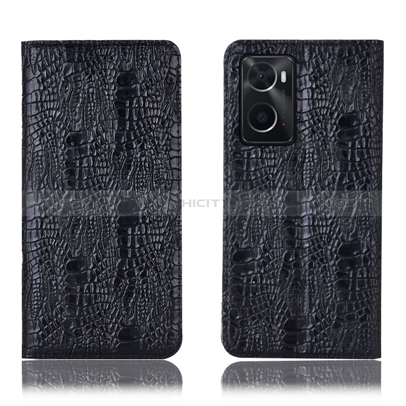 Coque Portefeuille Livre Cuir Etui Clapet H17P pour Oppo A36 Noir Plus