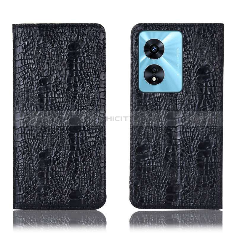 Coque Portefeuille Livre Cuir Etui Clapet H17P pour Oppo F23 5G Noir Plus