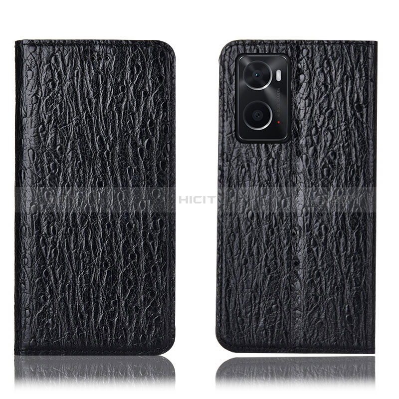 Coque Portefeuille Livre Cuir Etui Clapet H18P pour Oppo A36 Noir Plus