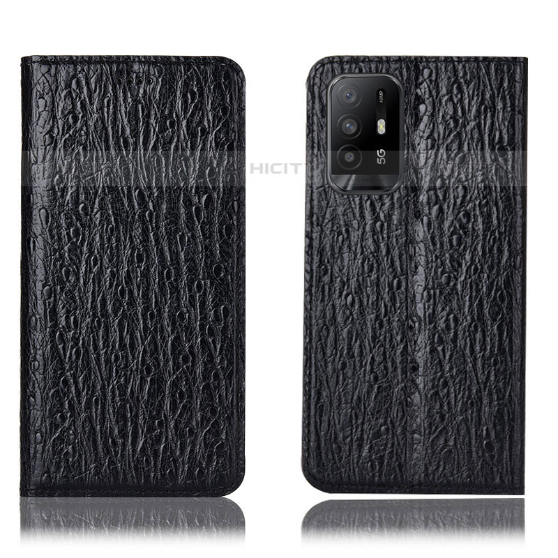 Coque Portefeuille Livre Cuir Etui Clapet H18P pour Oppo A94 5G Noir Plus