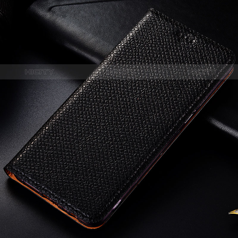 Coque Portefeuille Livre Cuir Etui Clapet H18P pour Samsung Galaxy M01s Noir Plus