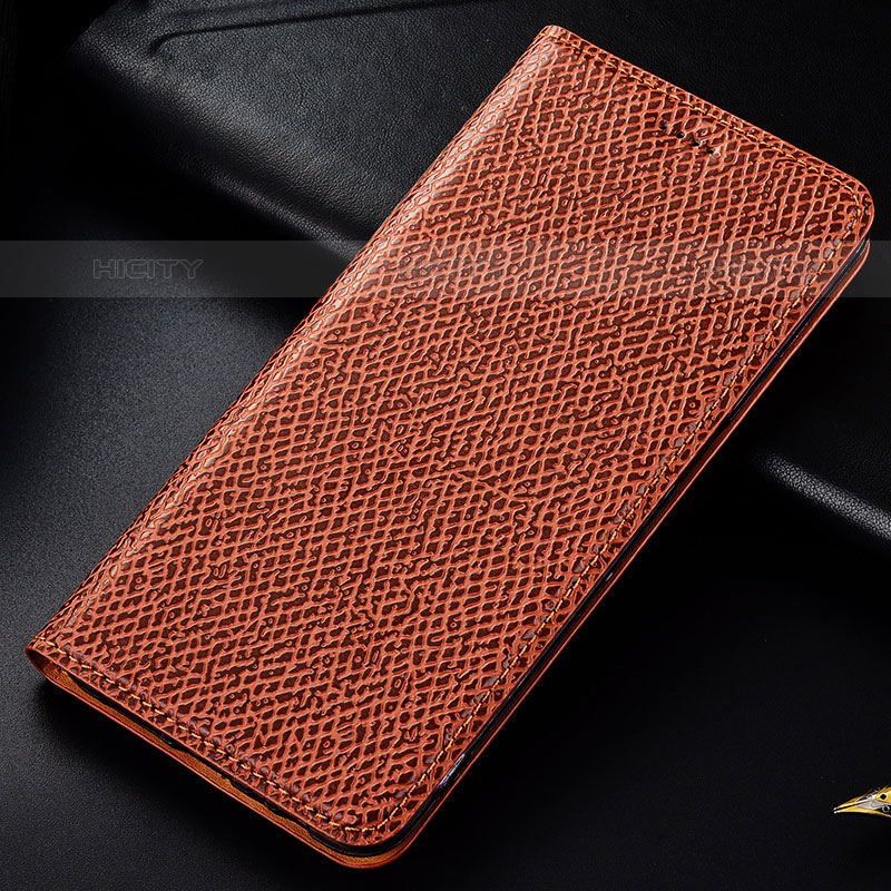 Coque Portefeuille Livre Cuir Etui Clapet H18P pour Samsung Galaxy M52 5G Marron Plus