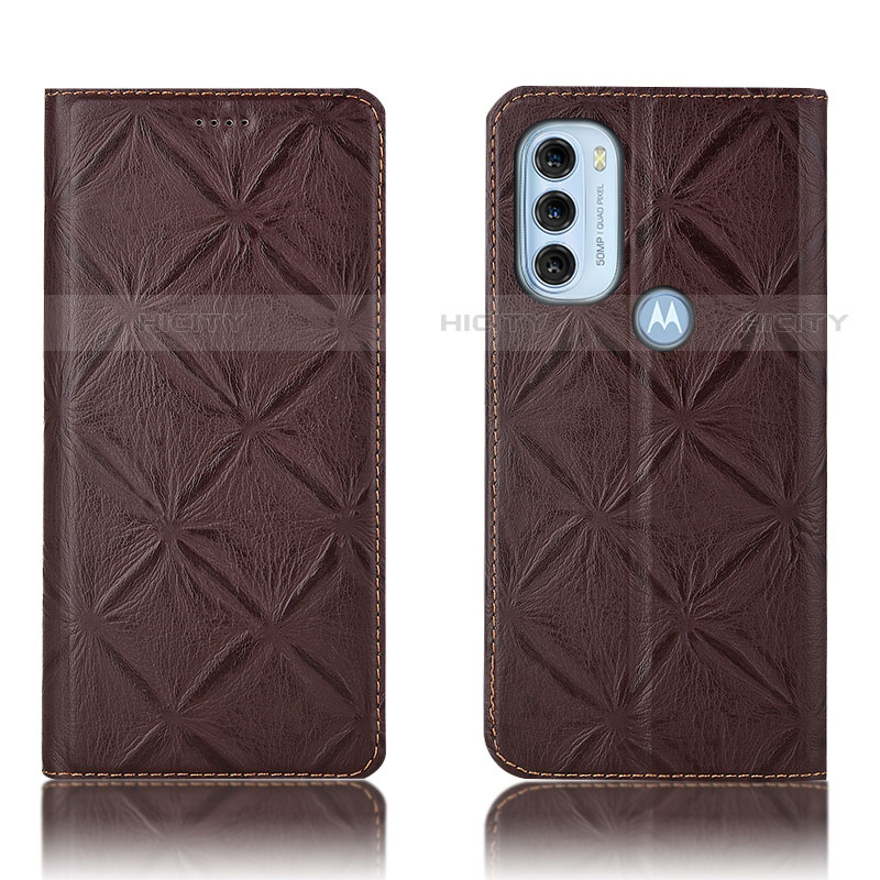 Coque Portefeuille Livre Cuir Etui Clapet H19P pour Motorola Moto G71 5G Marron Plus