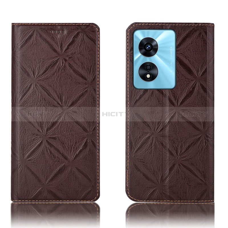 Coque Portefeuille Livre Cuir Etui Clapet H19P pour Oppo A1 Pro 5G Marron Plus