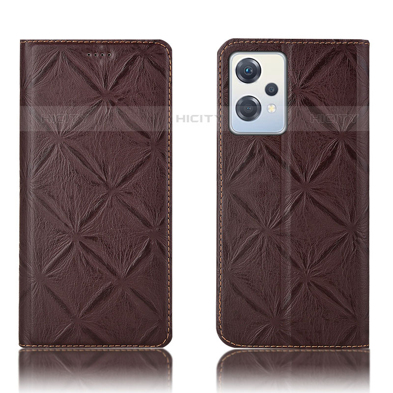 Coque Portefeuille Livre Cuir Etui Clapet H19P pour Oppo K10X 5G Marron Plus