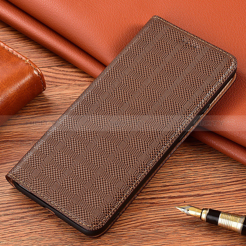 Coque Portefeuille Livre Cuir Etui Clapet H20P pour Asus Zenfone 7 Pro ZS671KS Marron Plus