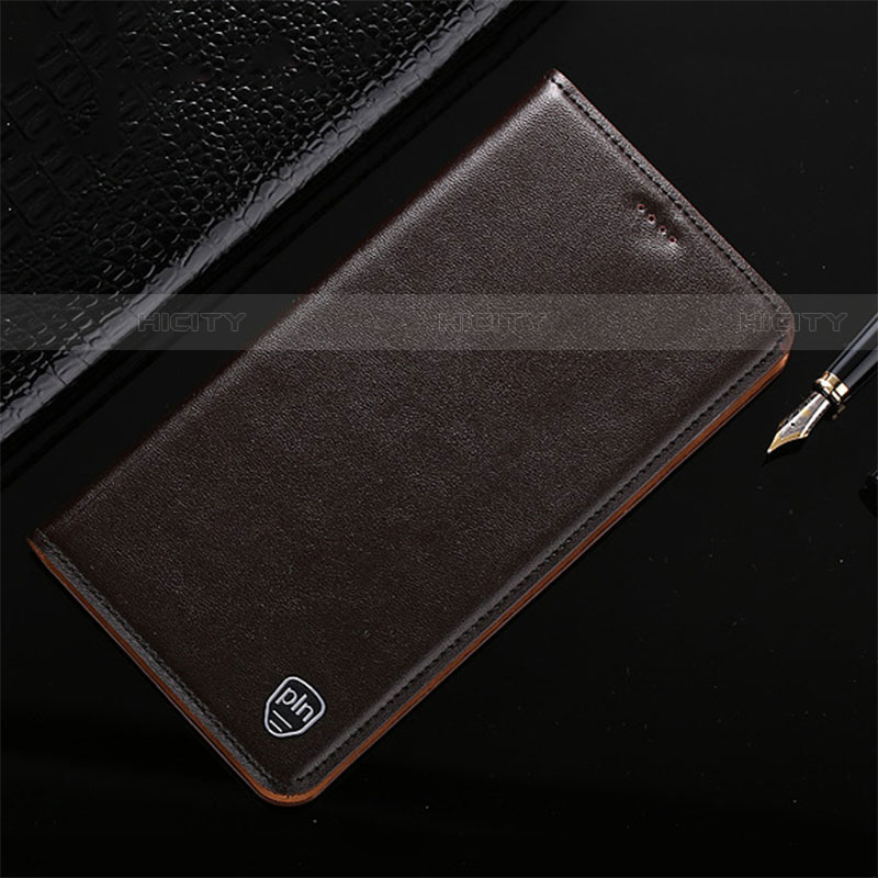 Coque Portefeuille Livre Cuir Etui Clapet H20P pour Vivo iQOO 8 5G Marron Plus