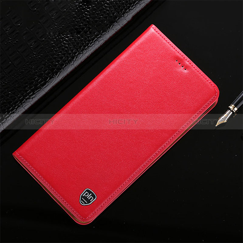 Coque Portefeuille Livre Cuir Etui Clapet H21P pour Apple iPhone 12 Pro Max Rouge Plus