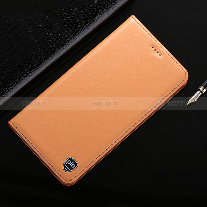 Coque Portefeuille Livre Cuir Etui Clapet H21P pour Apple iPhone Xs Max Orange Plus