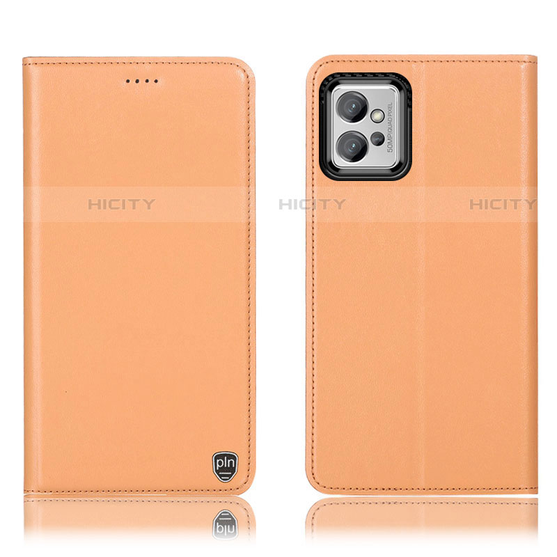 Coque Portefeuille Livre Cuir Etui Clapet H21P pour Motorola Moto G32 Orange Plus