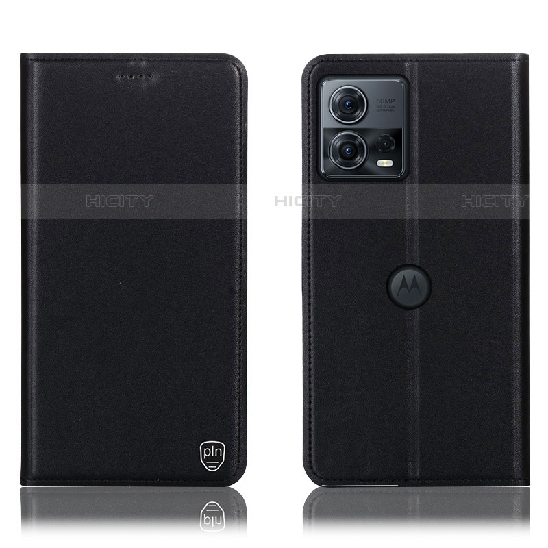 Coque Portefeuille Livre Cuir Etui Clapet H21P pour Motorola Moto S30 Pro 5G Noir Plus