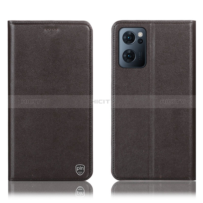 Coque Portefeuille Livre Cuir Etui Clapet H21P pour OnePlus Nord CE 2 5G Marron Plus