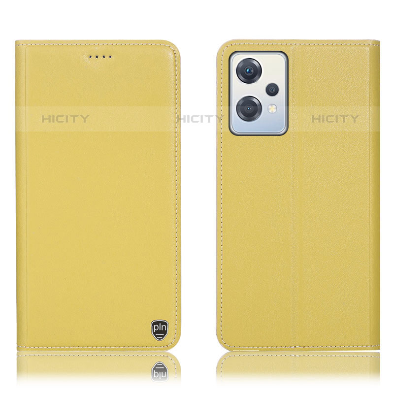 Coque Portefeuille Livre Cuir Etui Clapet H21P pour OnePlus Nord CE 2 Lite 5G Jaune Plus