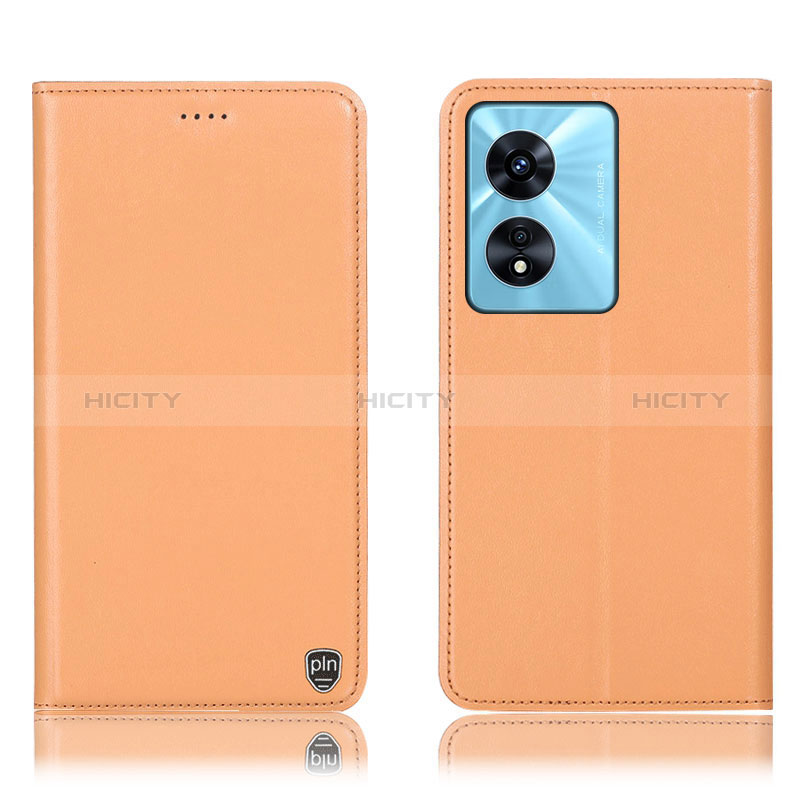 Coque Portefeuille Livre Cuir Etui Clapet H21P pour Oppo A1 Pro 5G Orange Plus