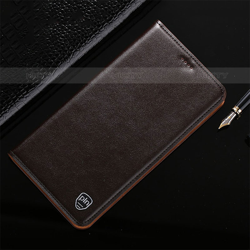 Coque Portefeuille Livre Cuir Etui Clapet H21P pour Oppo A11s Marron Plus