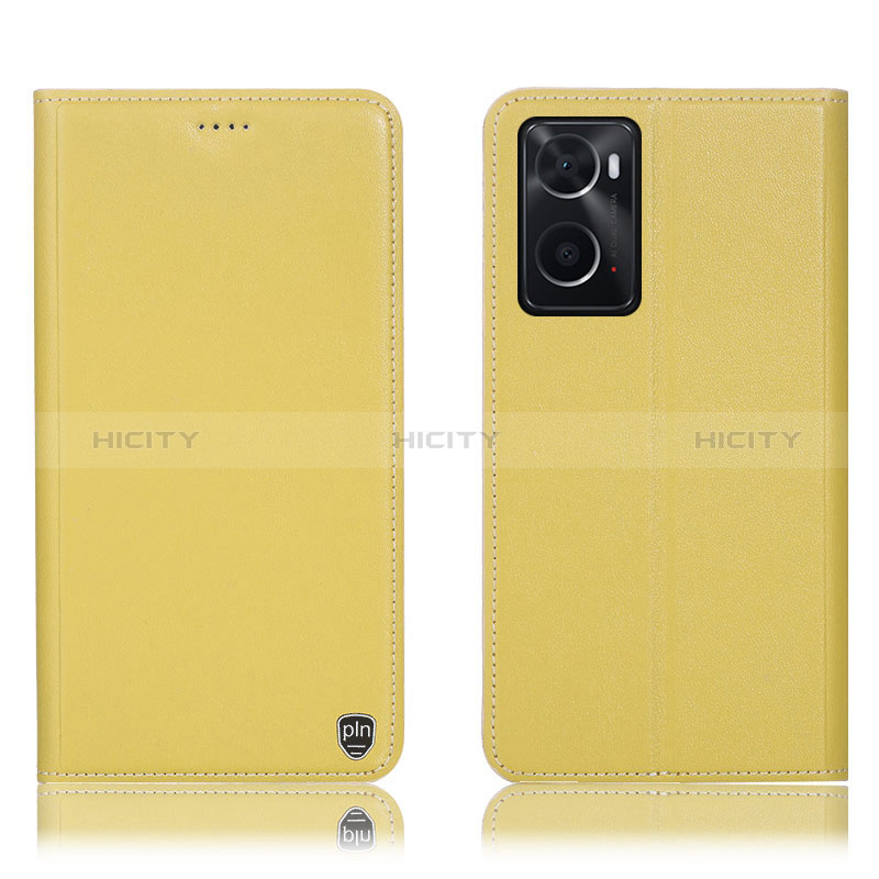 Coque Portefeuille Livre Cuir Etui Clapet H21P pour Oppo A36 Jaune Plus