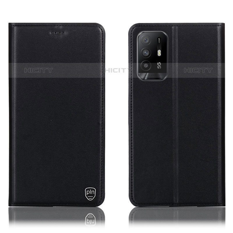 Coque Portefeuille Livre Cuir Etui Clapet H21P pour Oppo A94 5G Noir Plus