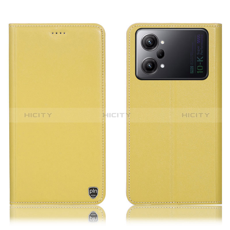 Coque Portefeuille Livre Cuir Etui Clapet H21P pour Oppo K10 Pro 5G Jaune Plus