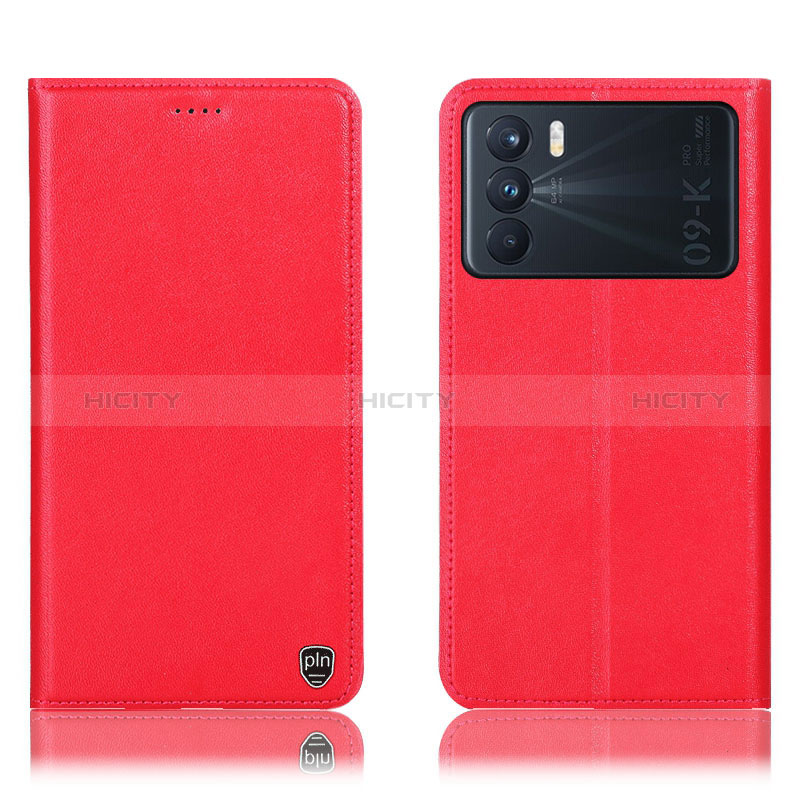 Coque Portefeuille Livre Cuir Etui Clapet H21P pour Oppo K9 Pro 5G Rouge Plus