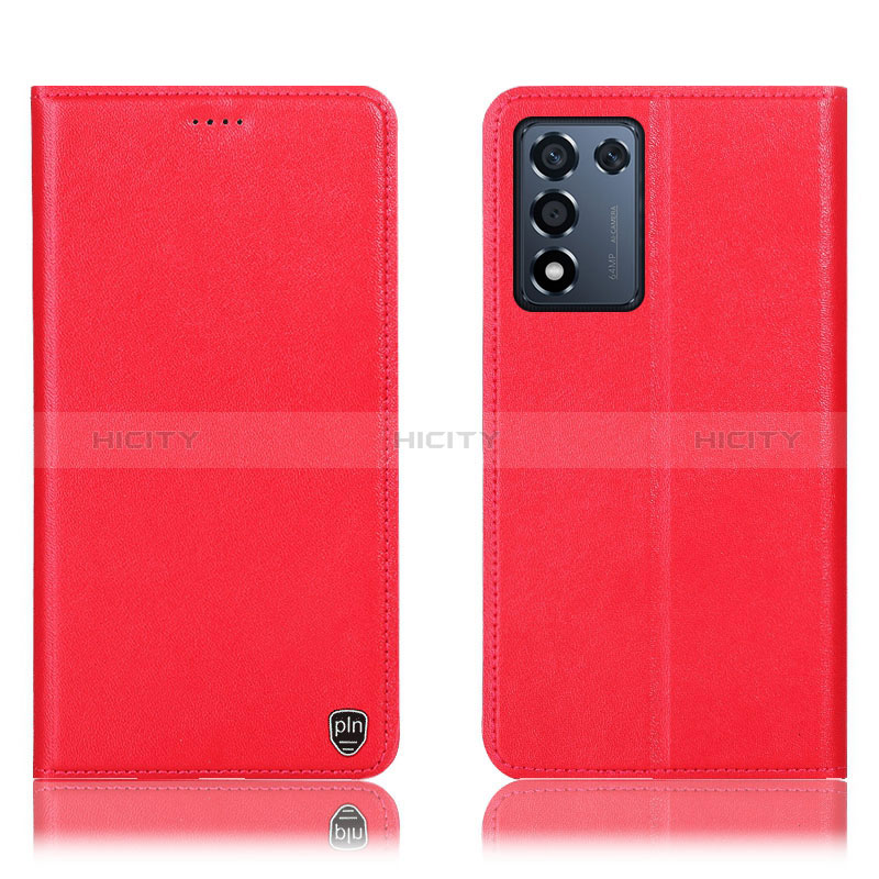 Coque Portefeuille Livre Cuir Etui Clapet H21P pour Oppo K9S 5G Rouge Plus