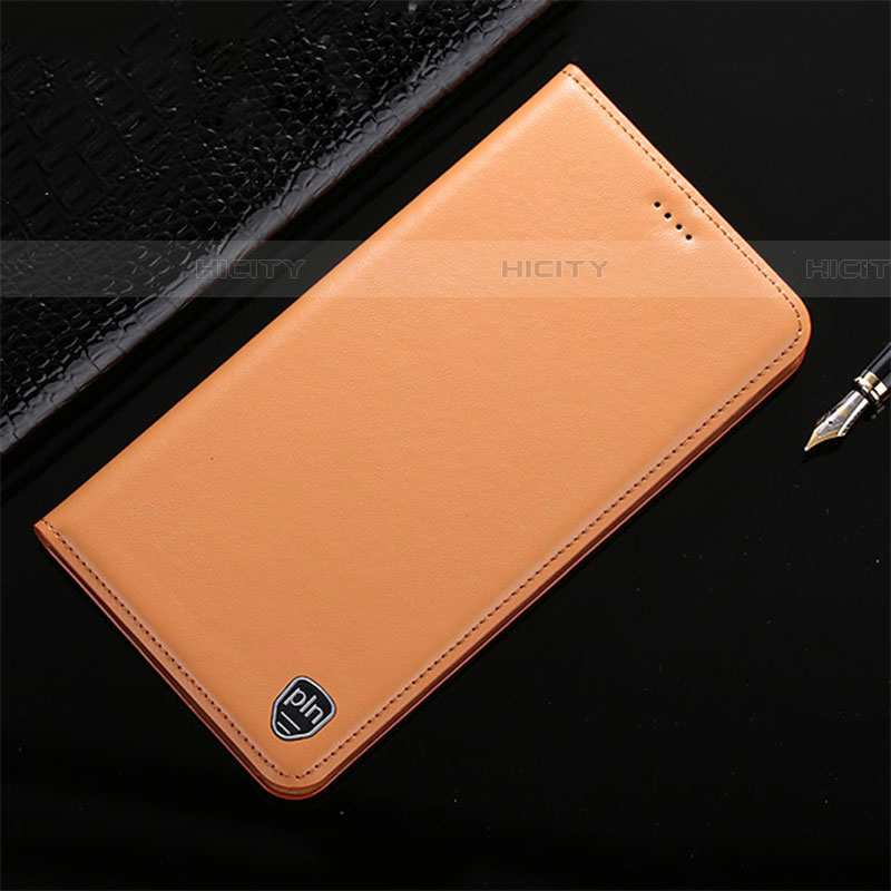 Coque Portefeuille Livre Cuir Etui Clapet H21P pour Samsung Galaxy A52 4G Orange Plus