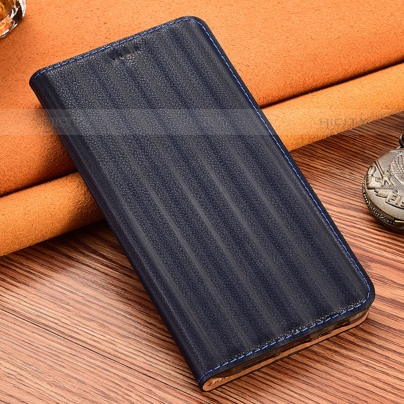 Coque Portefeuille Livre Cuir Etui Clapet H23P pour Oppo A11s Bleu Plus