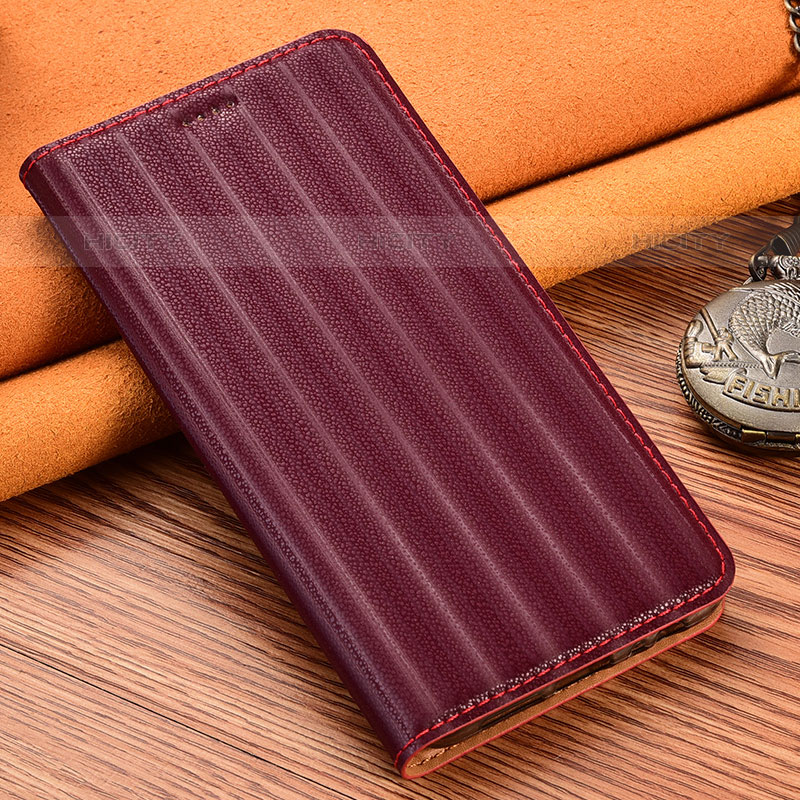 Coque Portefeuille Livre Cuir Etui Clapet H23P pour Oppo A11s Vin Rouge Plus