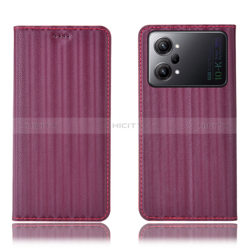 Coque Portefeuille Livre Cuir Etui Clapet H23P pour Oppo K10 Pro 5G Vin Rouge Plus