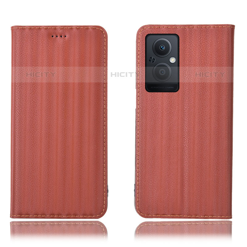 Coque Portefeuille Livre Cuir Etui Clapet H23P pour Oppo Reno7 Lite 5G Marron Plus