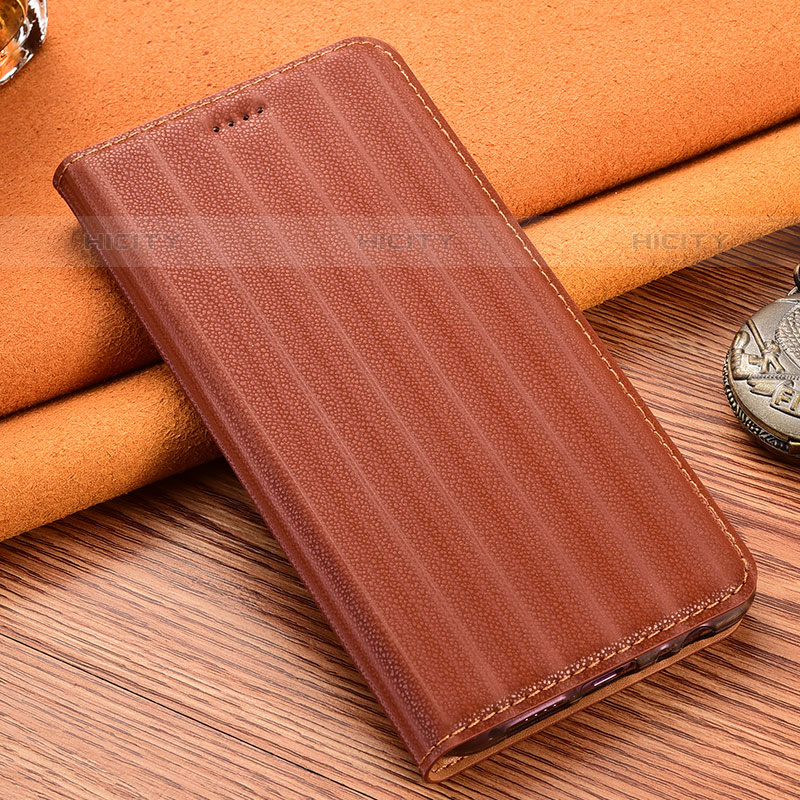 Coque Portefeuille Livre Cuir Etui Clapet H23P pour Samsung Galaxy A03 Marron Plus