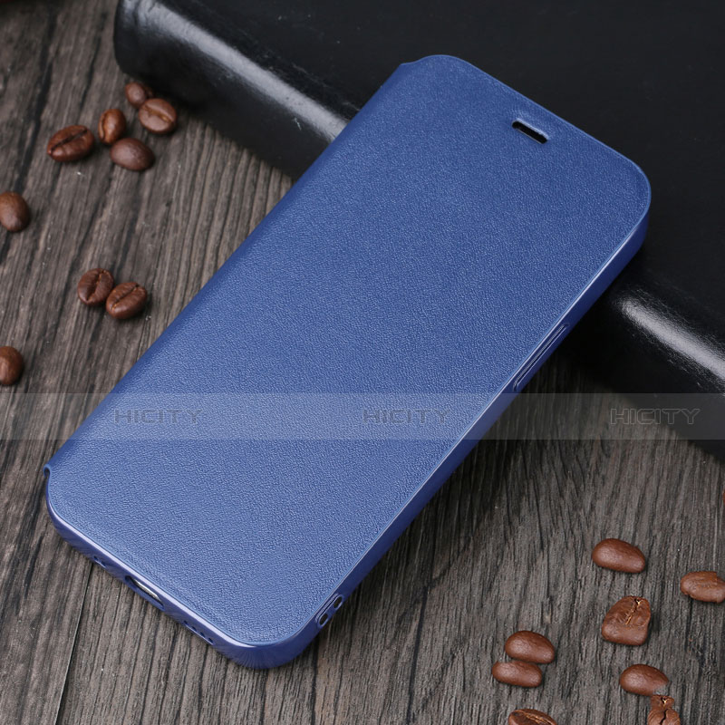 Coque Portefeuille Livre Cuir Etui Clapet H25 pour Apple iPhone 13 Mini Bleu Plus