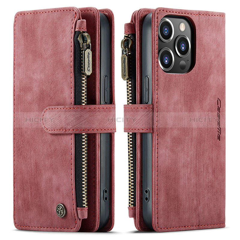 Coque Portefeuille Livre Cuir Etui Clapet H27 pour Apple iPhone 14 Pro Max Rouge Plus