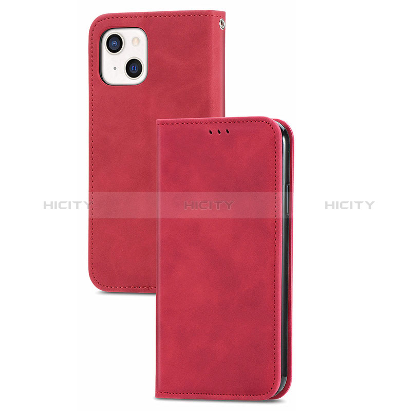 Coque Portefeuille Livre Cuir Etui Clapet H30 pour Apple iPhone 15 Plus Rouge Plus