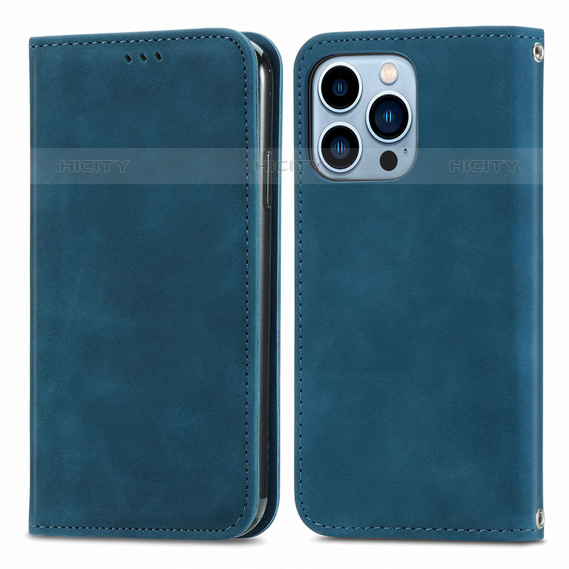 Coque Portefeuille Livre Cuir Etui Clapet H30 pour Apple iPhone 16 Pro Max Bleu Plus