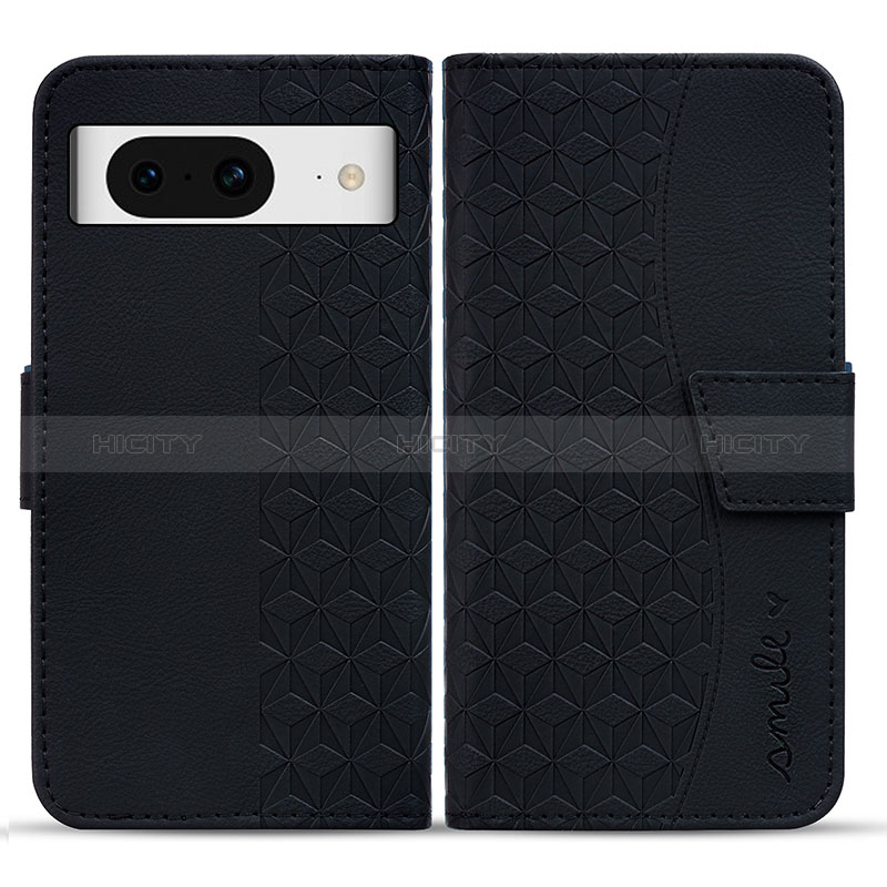 Coque Portefeuille Livre Cuir Etui Clapet HF1 pour Google Pixel 8 5G Noir Plus