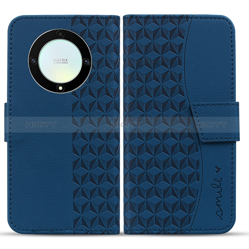 Coque Portefeuille Livre Cuir Etui Clapet HF1 pour Huawei Mate 60 Bleu Plus