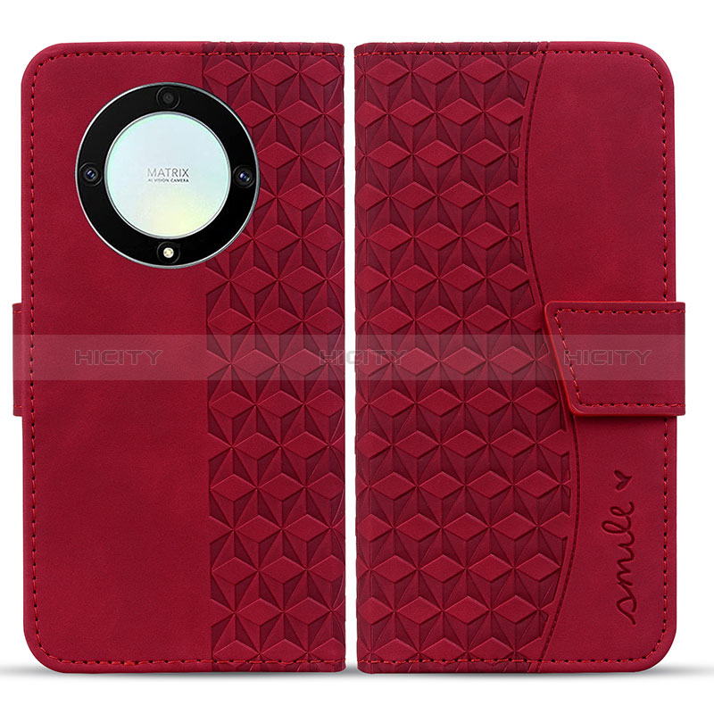 Coque Portefeuille Livre Cuir Etui Clapet HF1 pour Huawei Mate 60 Rouge Plus