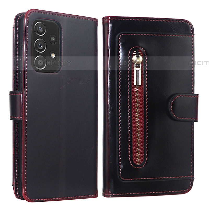 Coque Portefeuille Livre Cuir Etui Clapet JDK pour Samsung Galaxy A52 4G Rouge Plus