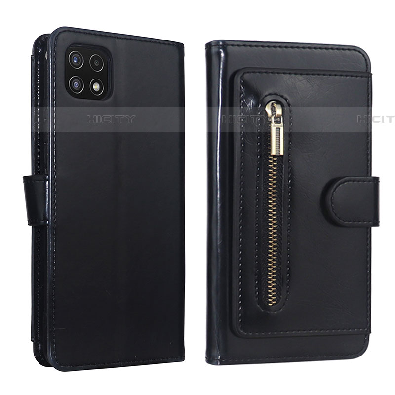 Coque Portefeuille Livre Cuir Etui Clapet JDK pour Samsung Galaxy F42 5G Noir Plus