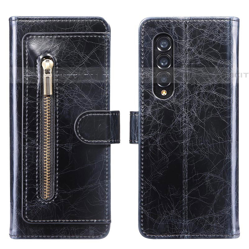 Coque Portefeuille Livre Cuir Etui Clapet JDK pour Samsung Galaxy Z Fold4 5G Noir Plus